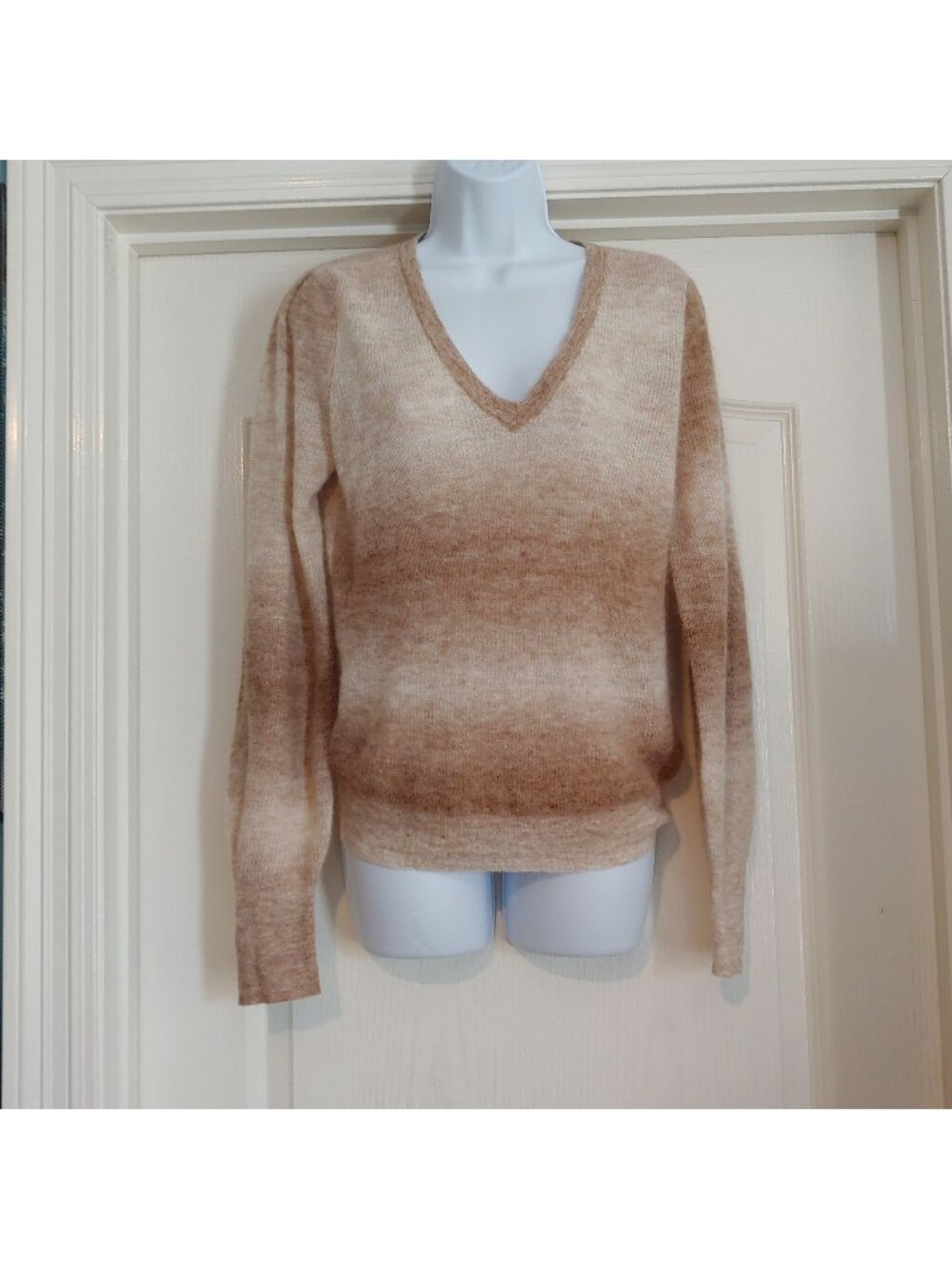 Madewell Alpaca Blend V Neck Sweater Cozy Knit Quiet Luxury Minimalist S